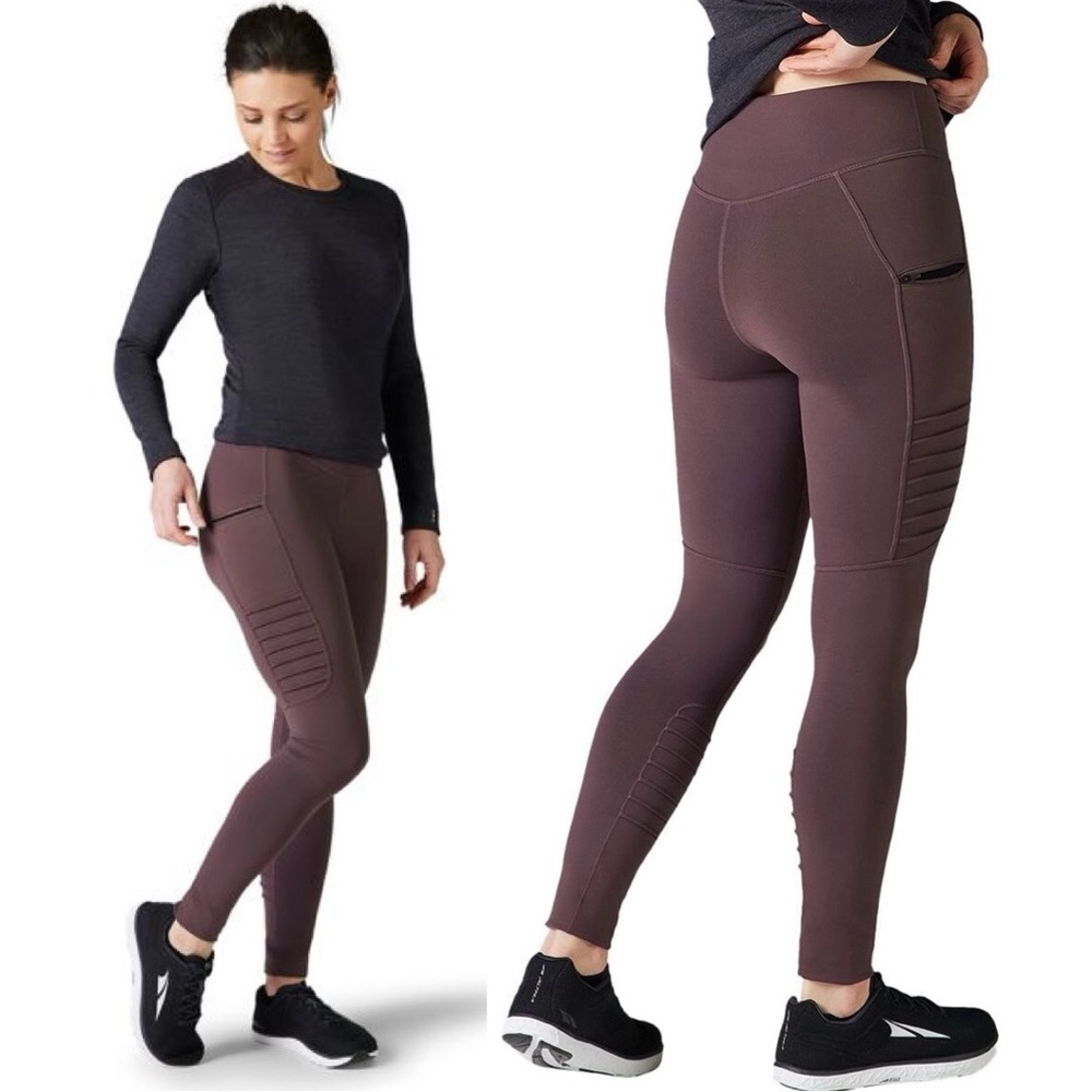 Smartwool Women's Plum Brown High-Rise Tech Leggings